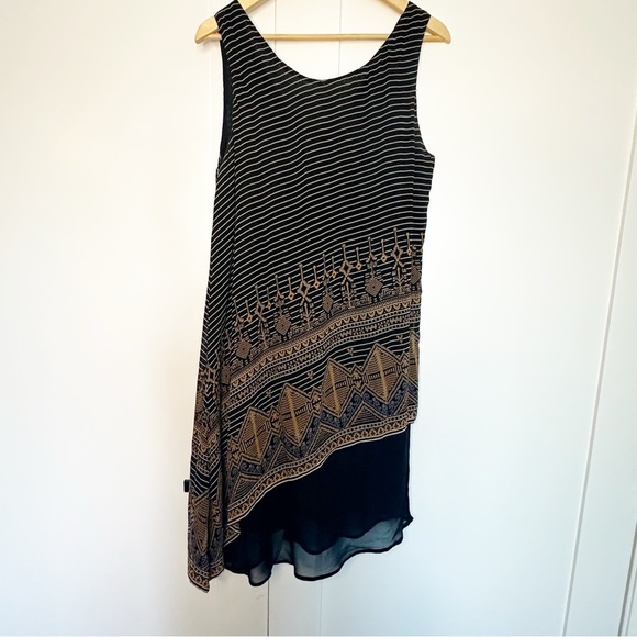 Vintage RENE DERHY cocktail dress 14 large XL navy shift  classy office work - Picture 1 of 10